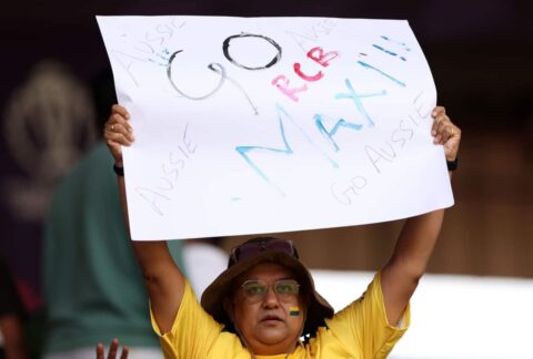 Chinnaswamy Roars with 'RCB RCB' During AUS vs PAK World Cup Clash