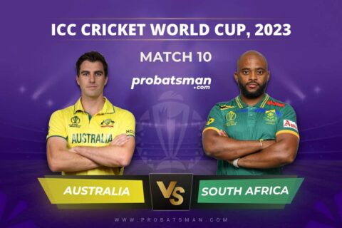 Match 10 of ICC Cricket World Cup 2023 between Australia vs South Africa