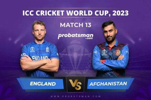 Match 13 of ICC Cricket World Cup 2023 between England vs Afghanistan