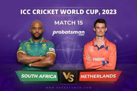 Match 15 of ICC Cricket World Cup 2023 between South Africa vs Netherlands