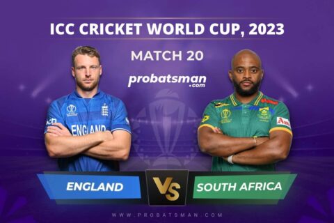 Match 20 of ICC Cricket World Cup 2023 between England vs South Africa
