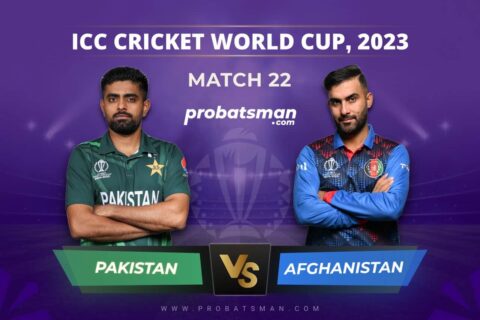 Match 22 of ICC Cricket World Cup 2023 between Pakistan vs Afghanistan