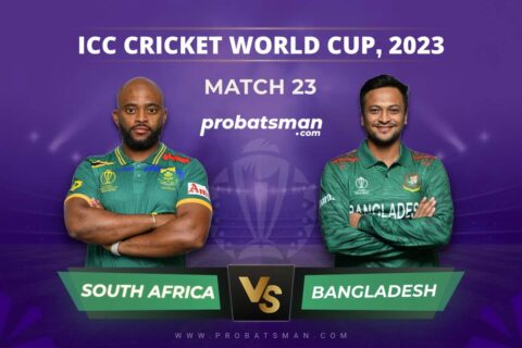Match 23 of ICC Cricket World Cup 2023 between South Africa vs Bangladesh