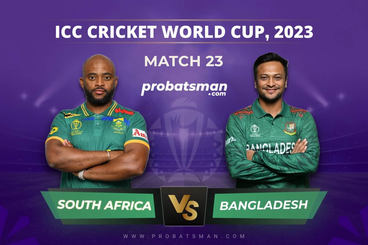 Match 23 of ICC Cricket World Cup 2023 between South Africa vs Bangladesh