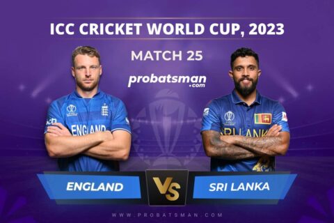 Match 25 of ICC Cricket World Cup 2023 between England vs Sri Lanka