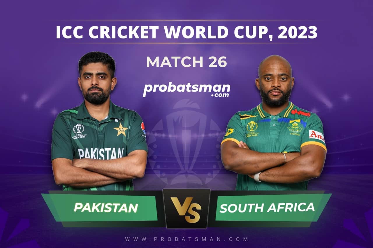 Match 26 of ICC Cricket World Cup 2023 between Pakistan vs South Africa