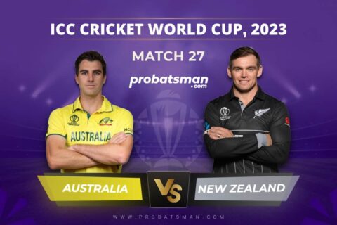 Match 27 of ICC Cricket World Cup 2023 between Australia vs New Zealand