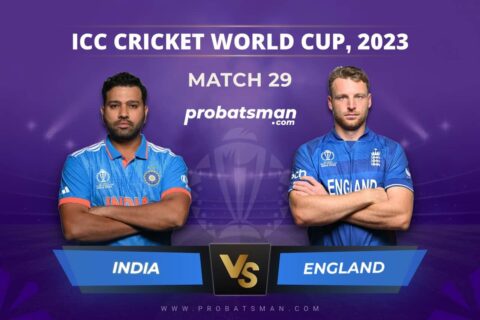 Match 29 of ICC Cricket World Cup 2023 between India vs England