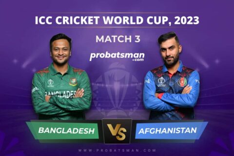Match 3 of ICC Cricket World Cup 2023 between Bangladesh vs Afghanistan
