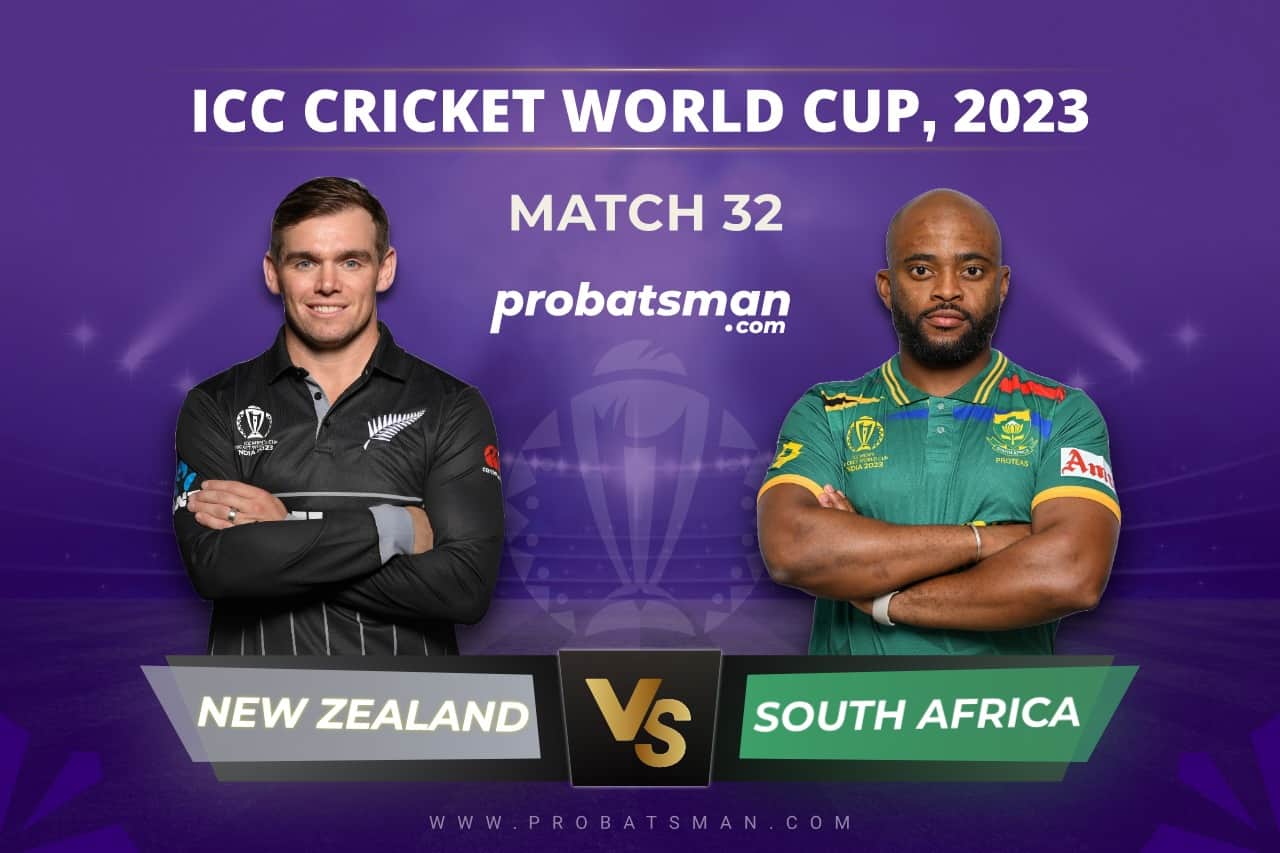 Match 32 of ICC Cricket World Cup 2023 between New Zealand vs South Africa