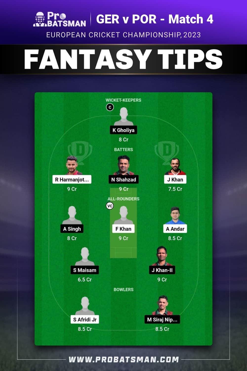 GER vs POR Dream11 Prediction - Fantasy Team 2