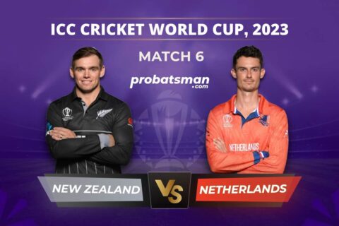 Match 6 of ICC Cricket World Cup 2023 between New Zealand vs Netherlands