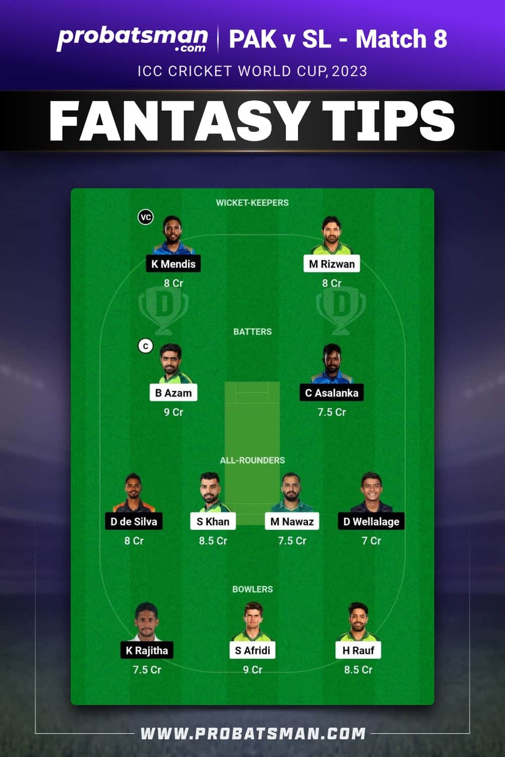 PAK vs SL Dream11 Prediction - Fantasy Team 2 PAK vs SL Dream11 Prediction - Fantasy Team 2