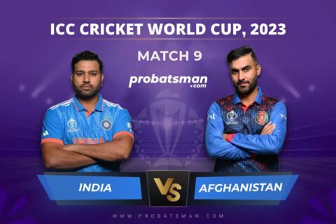 Match 9 of ICC Cricket World Cup 2023 between India vs Afghanistan