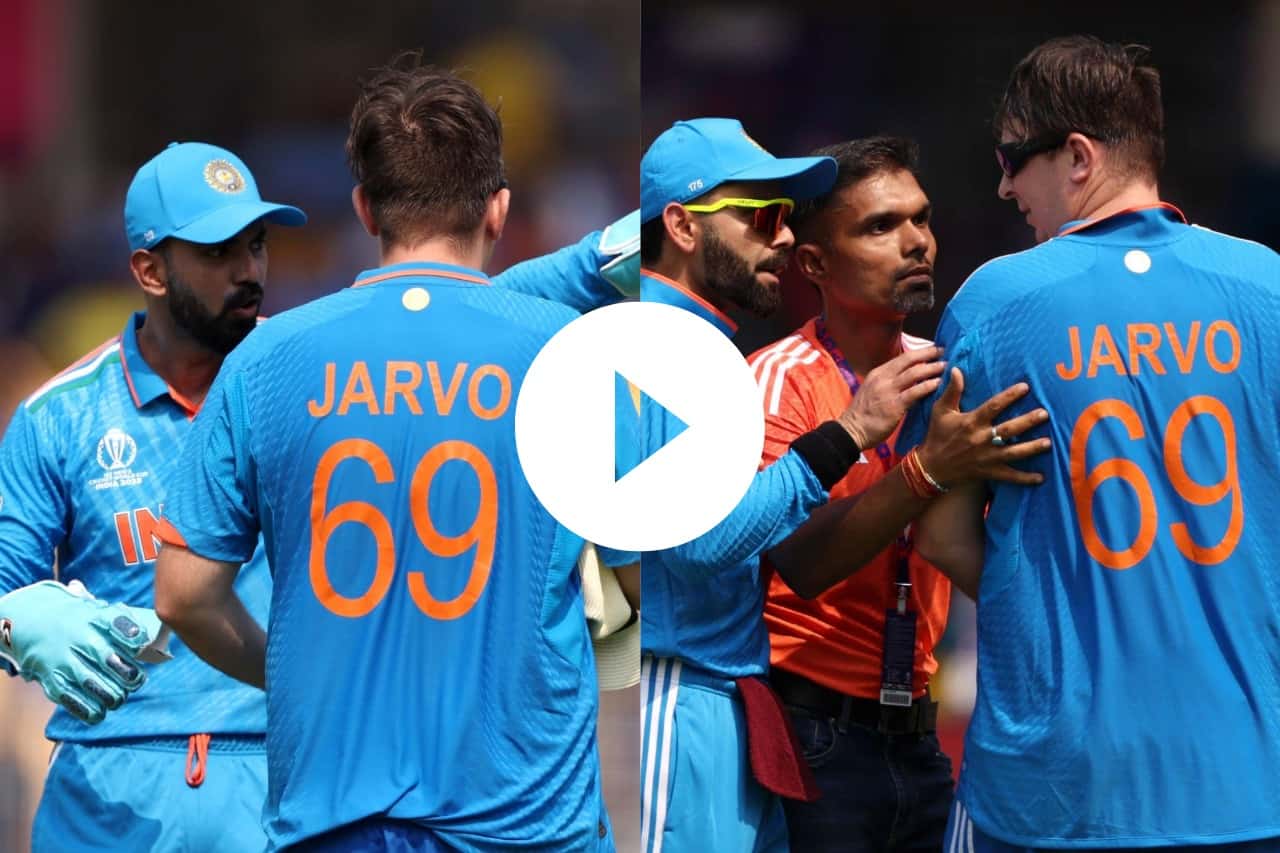Pitch Invader Jarvo double invasion during IND vs AUS ICC Cricket World Cup 2023 at Chennai