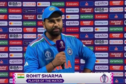 Rohit Sharma Becomes First Indian Captain to Win Man of the Match Against England in World Cup