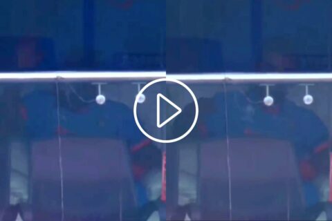 ODI World Cup 2023: [Watch] Virat Kohli Smashes Sofa in Frustration After Duck vs England
