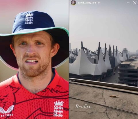 David Willey shared Insta story about Indian Infrastructure