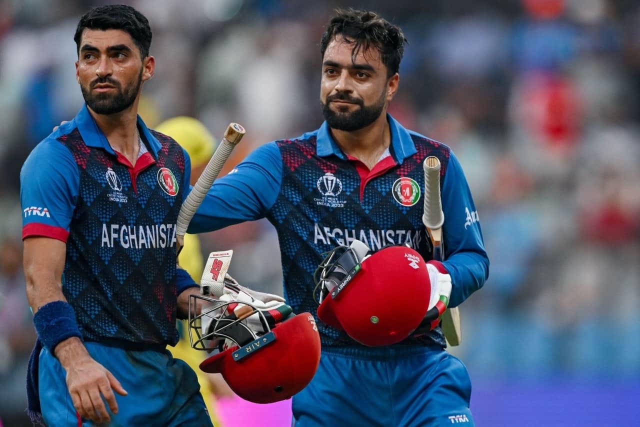 Afghanistan Registers Their Highest Ever Total in World Cup History Ibrahim Zadran and Rashid Khan