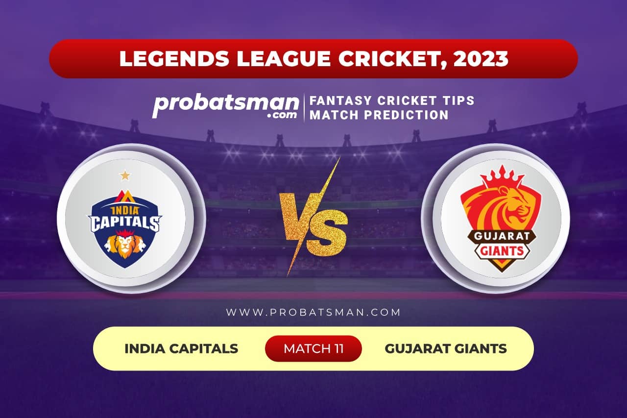 Match 11 IC vs GJG Legends League Cricket 2023
