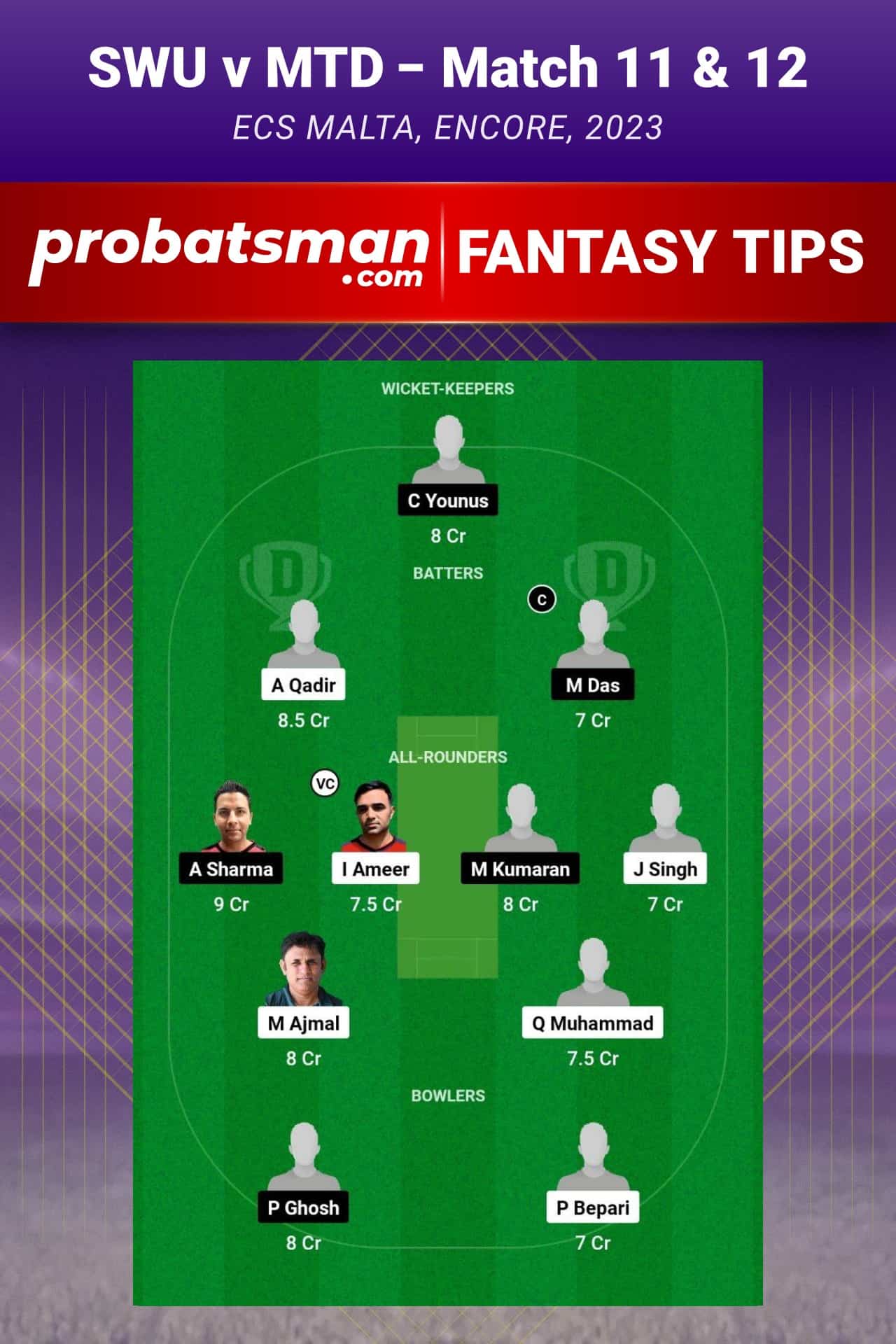 SWU vs MTD Dream11 Prediction - Fantasy Team 1 SWU vs MTD Dream11 Prediction - Fantasy Team 1