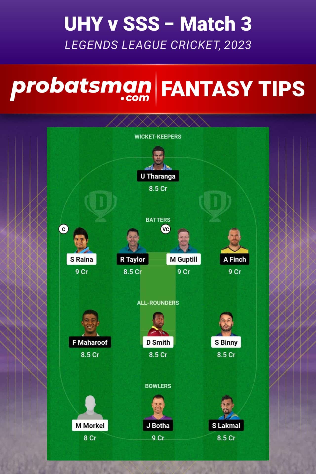 UHY vs SSS Dream11 Prediction - Fantasy Team 1 UHY vs SSS Dream11 Prediction - Fantasy Team 1