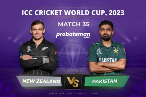 Match 35 of ICC Cricket World Cup 2023 between New Zealand vs Pakistan