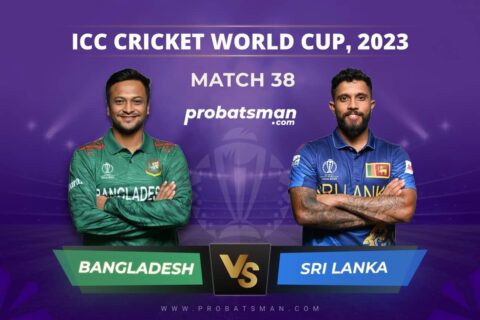 Match 38 of ICC Cricket World Cup 2023 between Bangladesh vs Sri Lanka