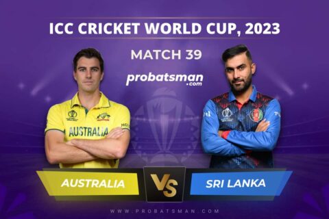 Match 39 of ICC Cricket World Cup 2023 between Australia vs Afghanistan