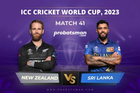 Match 41 of ICC Cricket World Cup 2023 between New Zealand vs Sri Lanka