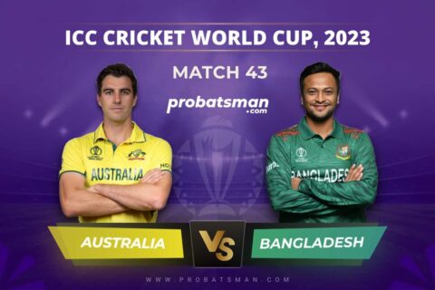 AUS vs BAN Dream11 Prediction For Match 43 of ODI World Cup 2023 at Maharashtra Cricket Association Stadium in Pune