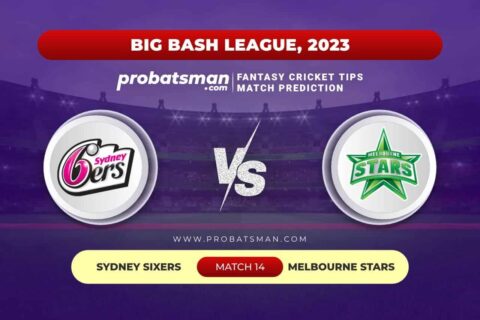 SIX vs STA Dream11 Prediction With Stats, Pitch Report & Player Record of Big Bash League (BBL), 2023-24 For Match 14