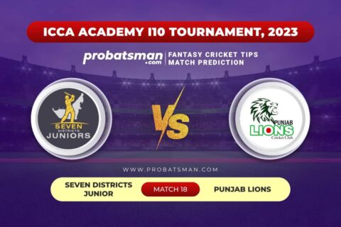 SVDJ vs PNL Dream11 Prediction With Stats, Pitch Report & Player Record of ICCA Academy i10 Tournament, 2023 For Match 18