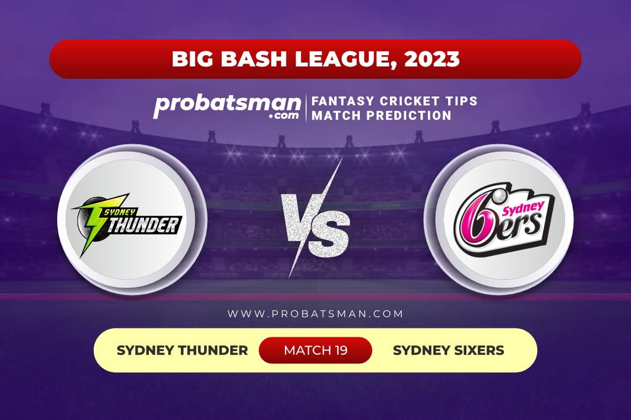 Match 19 THU vs SIX Big Bash League (BBL) 2023-24