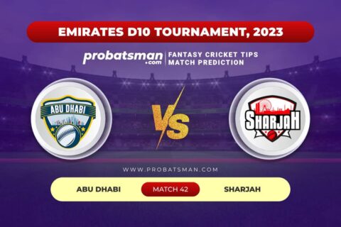 Match 42 ABD vs SHA Emirates D10 Tournament, 2023