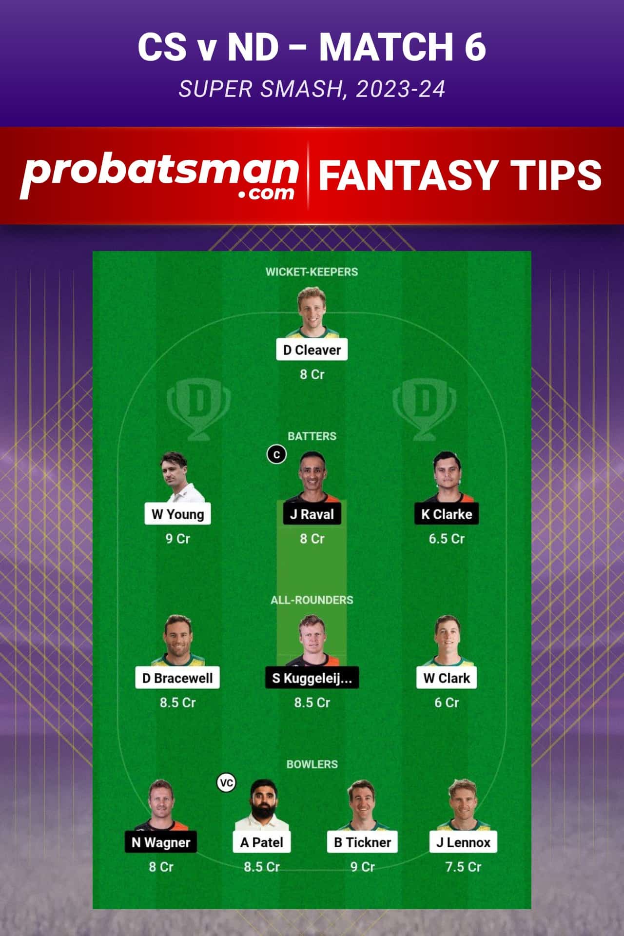 CS vs ND Dream11 Prediction - Fantasy Team 2