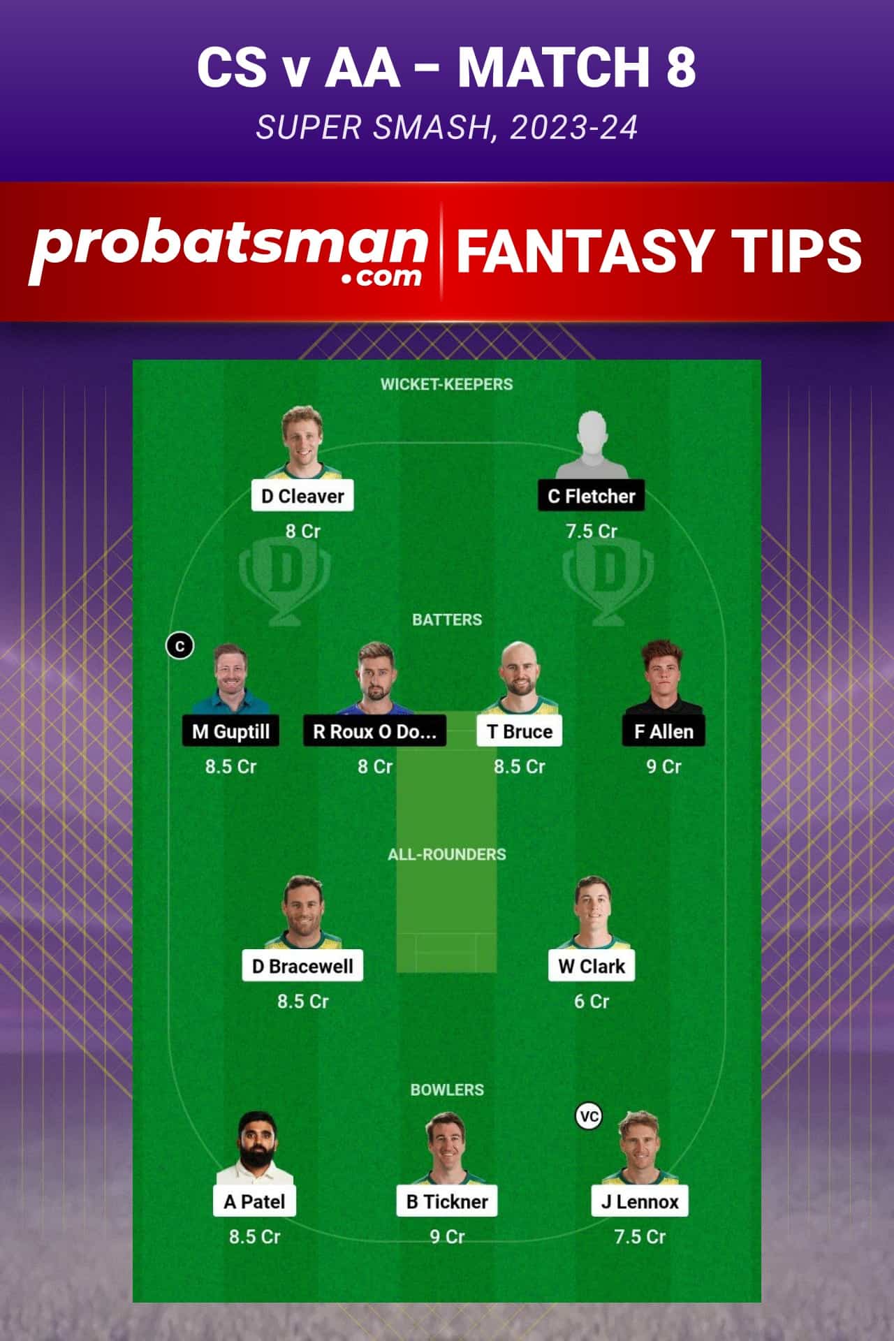 CS vs AA Dream11 Prediction - Fantasy Team 2