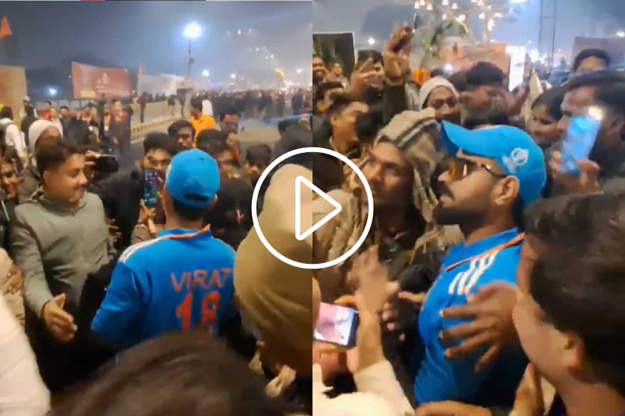 Fans Surround Duplicate Virat Kohli At Ram Mandir in Ayodhya