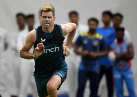 James Anderson practising at Hyderabad ahead of Test series against India