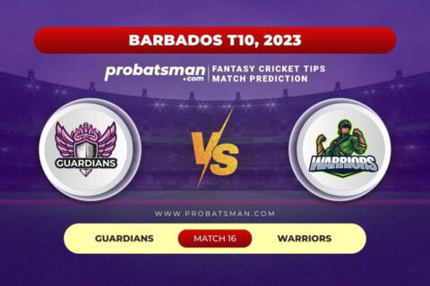Match 16 GUA vs WAR - Barbados T10 2023