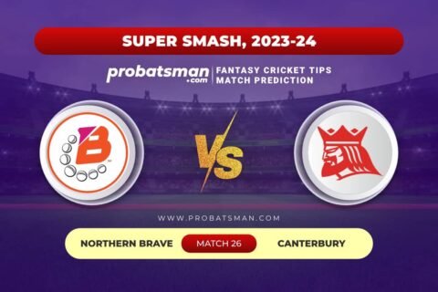 ND vs CTB Dream11 Prediction With Stats, Pitch Report & Player Record of Super Smash, 2023-24 For Match 26