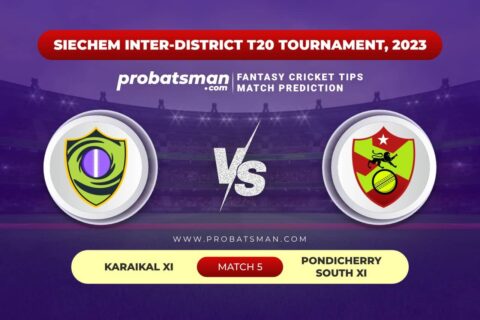 KXI vs PSXI Dream11 Prediction With Stats, Pitch Report & Player Record of Siechem Inter-District T20 Tournament, 2024 For Match 5
