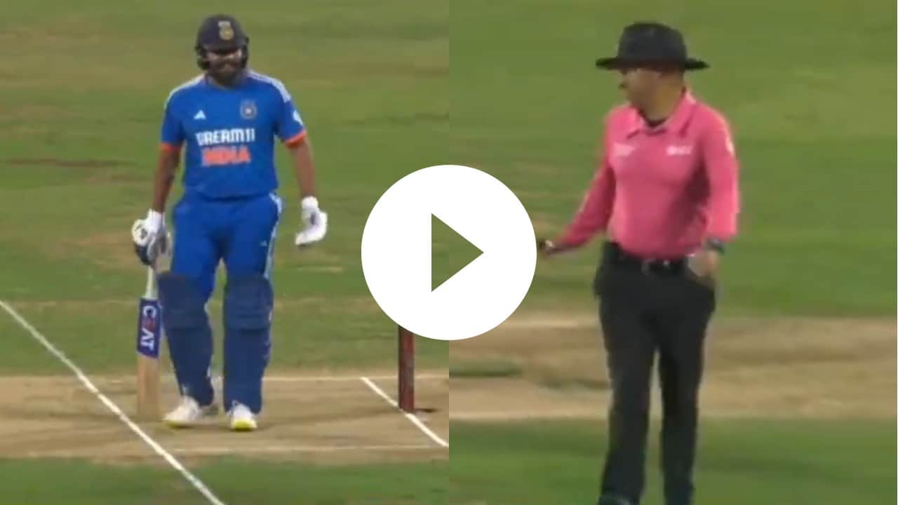 Rohit Sharma Banter With On Field Umpire Virender Sharma