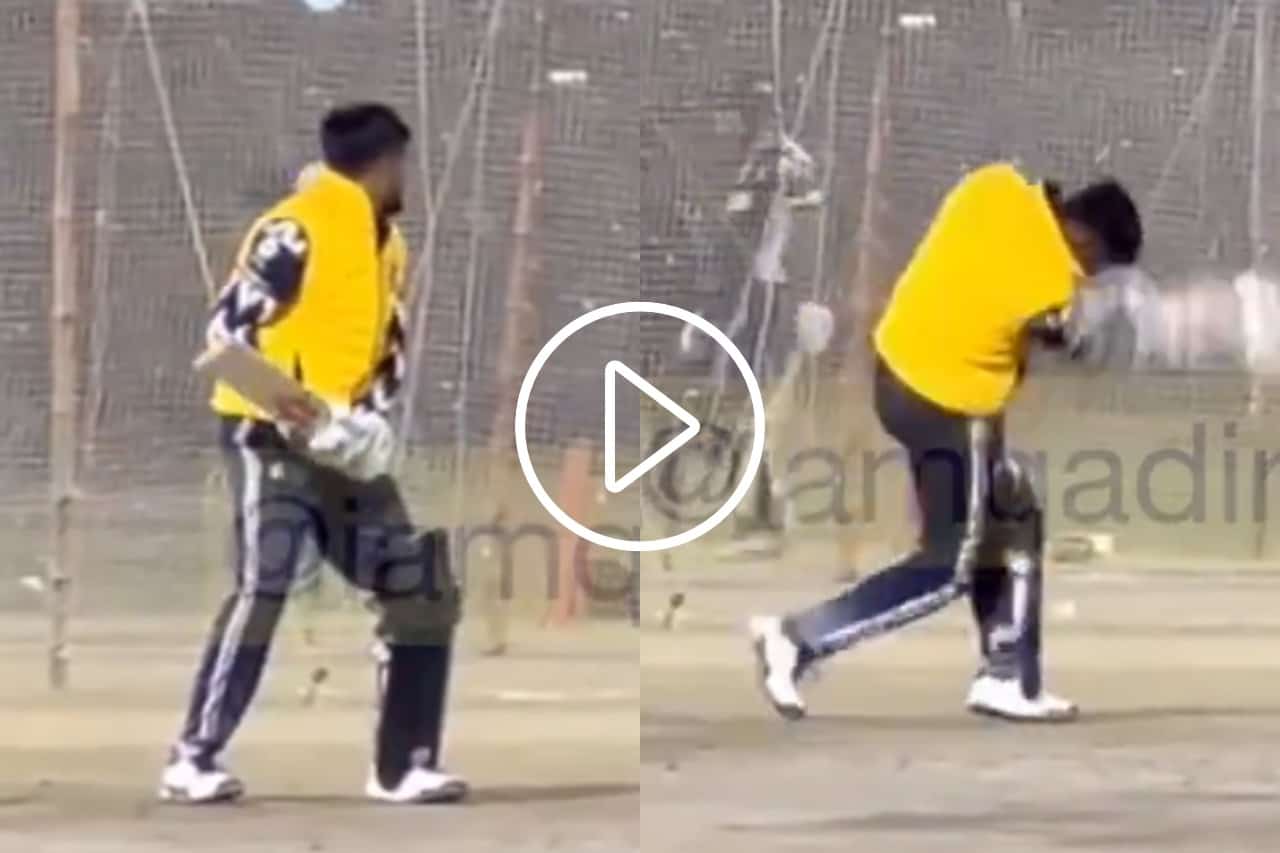 Babar Azam Practicing Rishabh Pant's Famous Shot in the Nets During PSL 2024