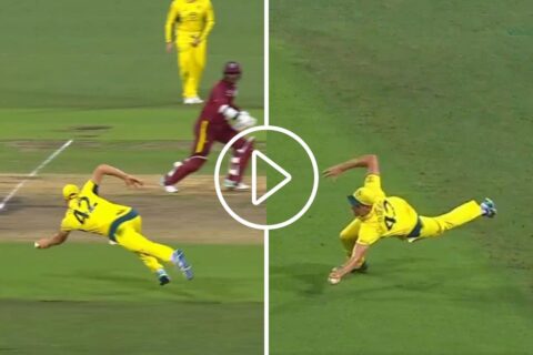 Cameron Green's Amazing One-Handed Catch in Mid-Air During 2nd AUS vs WI ODI