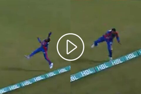 Kieron Pollard Spectacular One-Handed Catch in PSL 2024