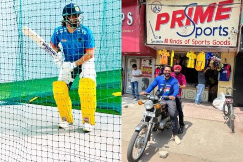 MS Dhoni Uses Unique Bat During Practice Ahead of IPL 2024