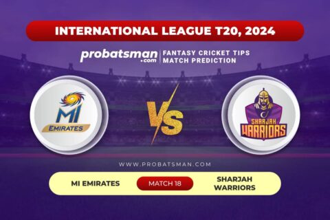 EMI vs SJH Dream11 Prediction With Stats, Pitch Report & Player Record of ILT20, 2024 For Match 18