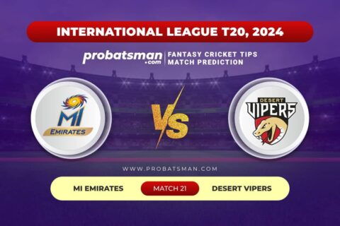Match 21 EMI vs VIP International League T20 (ILT20), 2024
