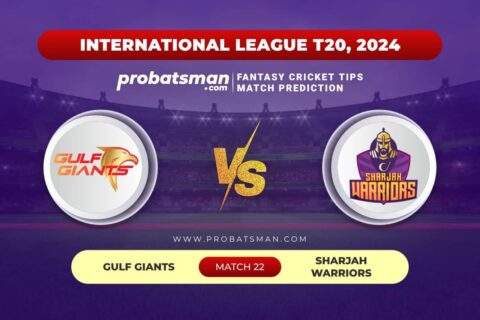 GUL vs SJH Dream11 Prediction With Stats, Pitch Report & Player Record of ILT20, 2024 For Match 22 GUL vs SJH Dream11 Prediction With Stats, Pitch Report & Player Record of ILT20, 2024 For Match 22